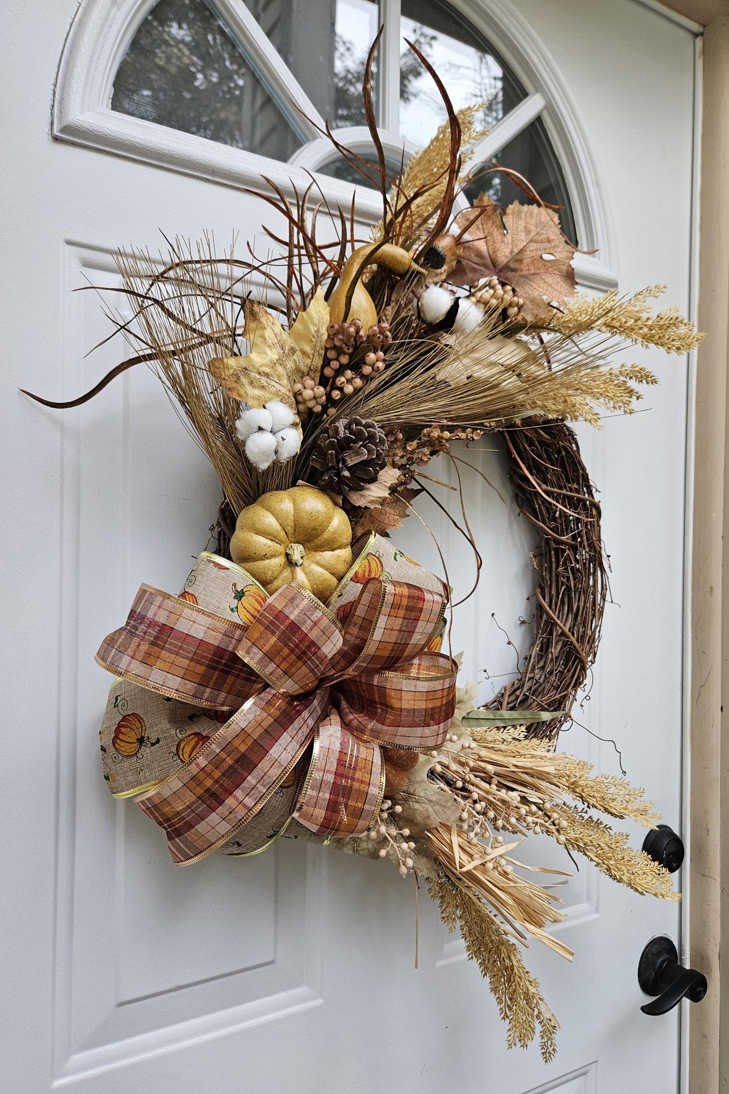 Fall Floral Wreath, Autumn Floral Decor, Thanksgiving Decor