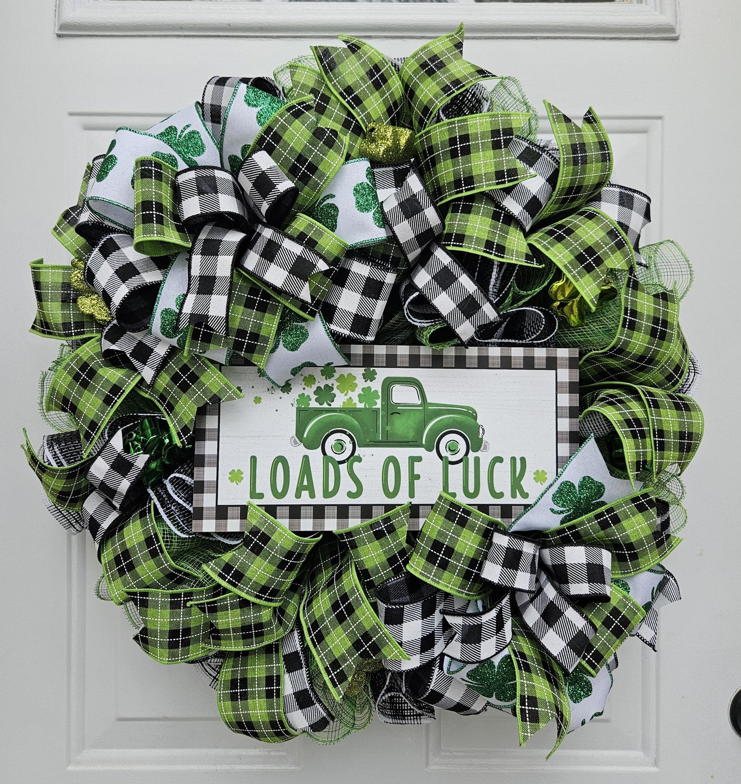 St Patrick's Day Wreath, Irish Wreath, Welcome Wreath, Loads of Luck, Front Door Decor, Spring Wreath