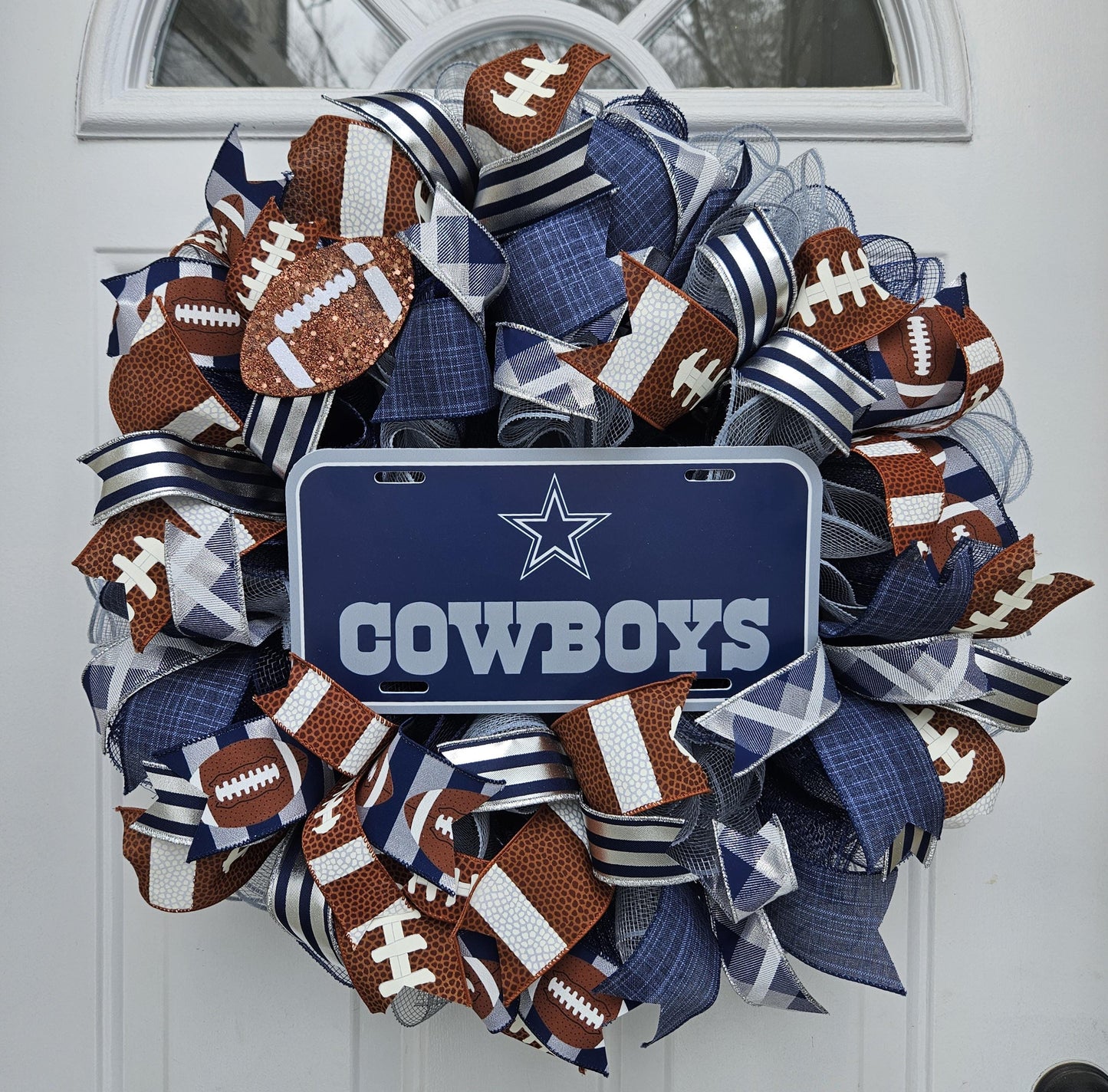 Dallas Cowboys Wreath, Football Lover, Front Door Decor, Man Cave
