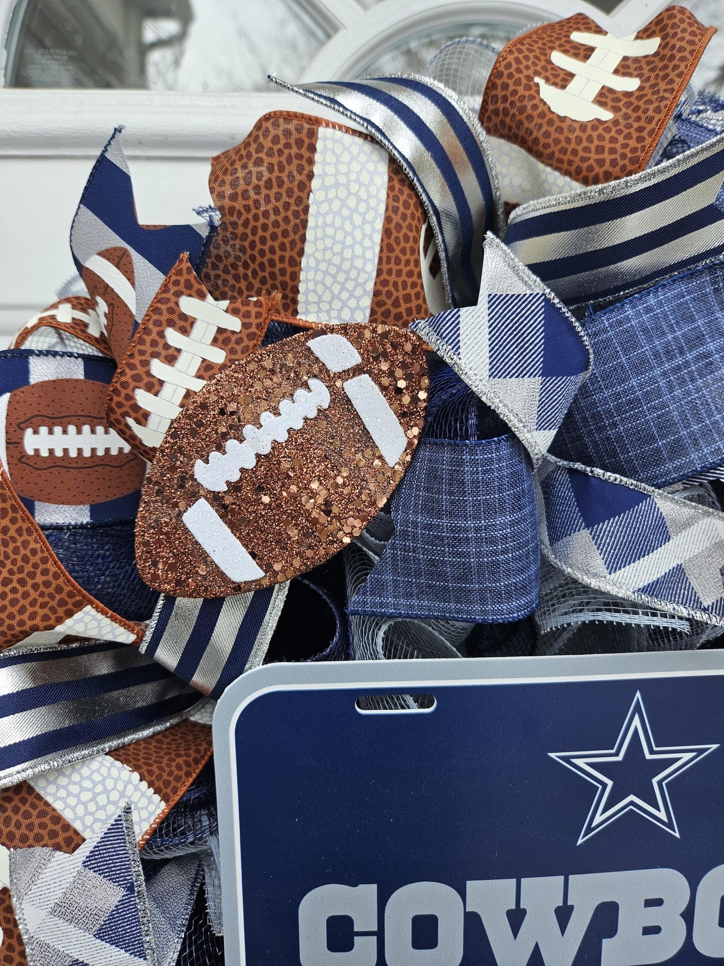 Dallas Cowboys Wreath, Football Lover, Front Door Decor, Man Cave