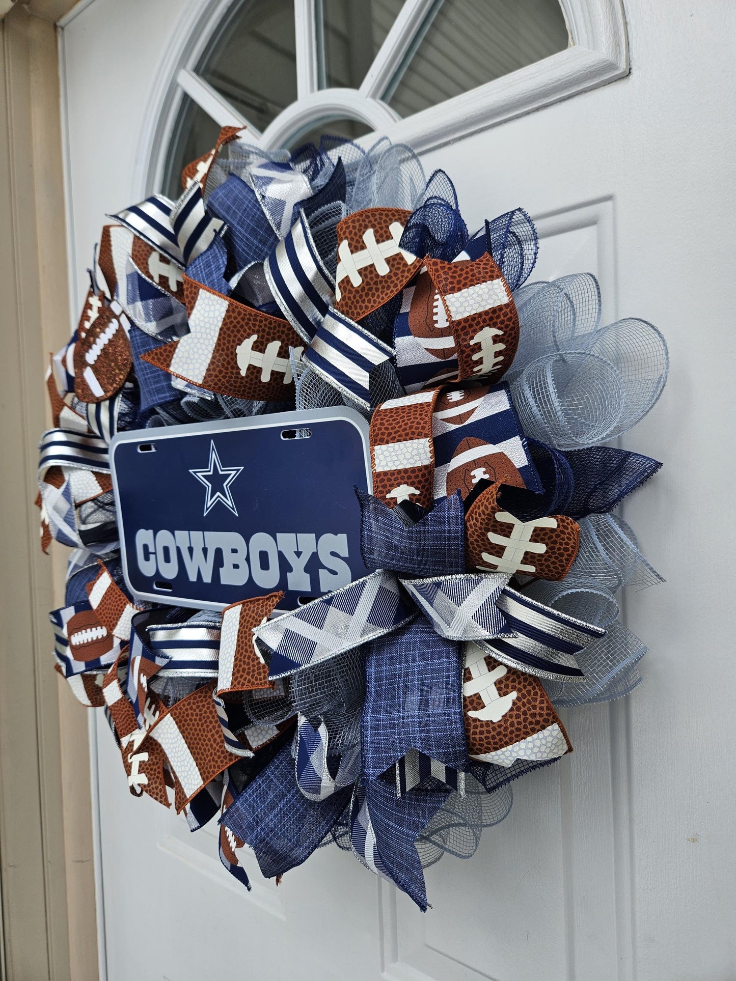 Dallas Cowboys Wreath, Football Lover, Front Door Decor, Man Cave