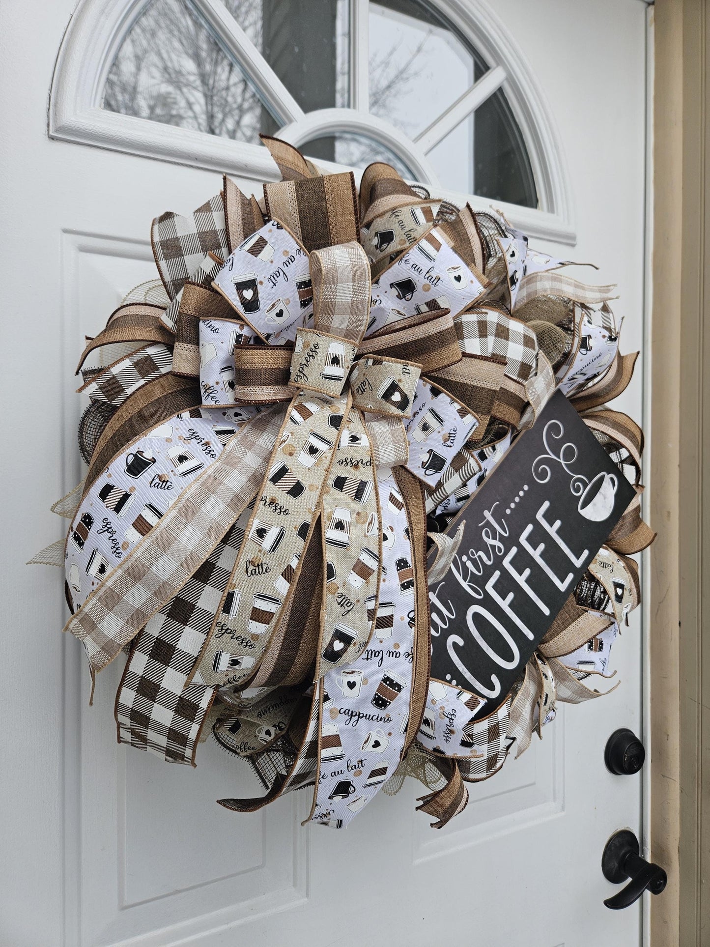 But First Coffee, Coffee Lover, Coffee Wreath, Coffee Shop Wreath, Coffee Nook Wreath, Coffee Decor
