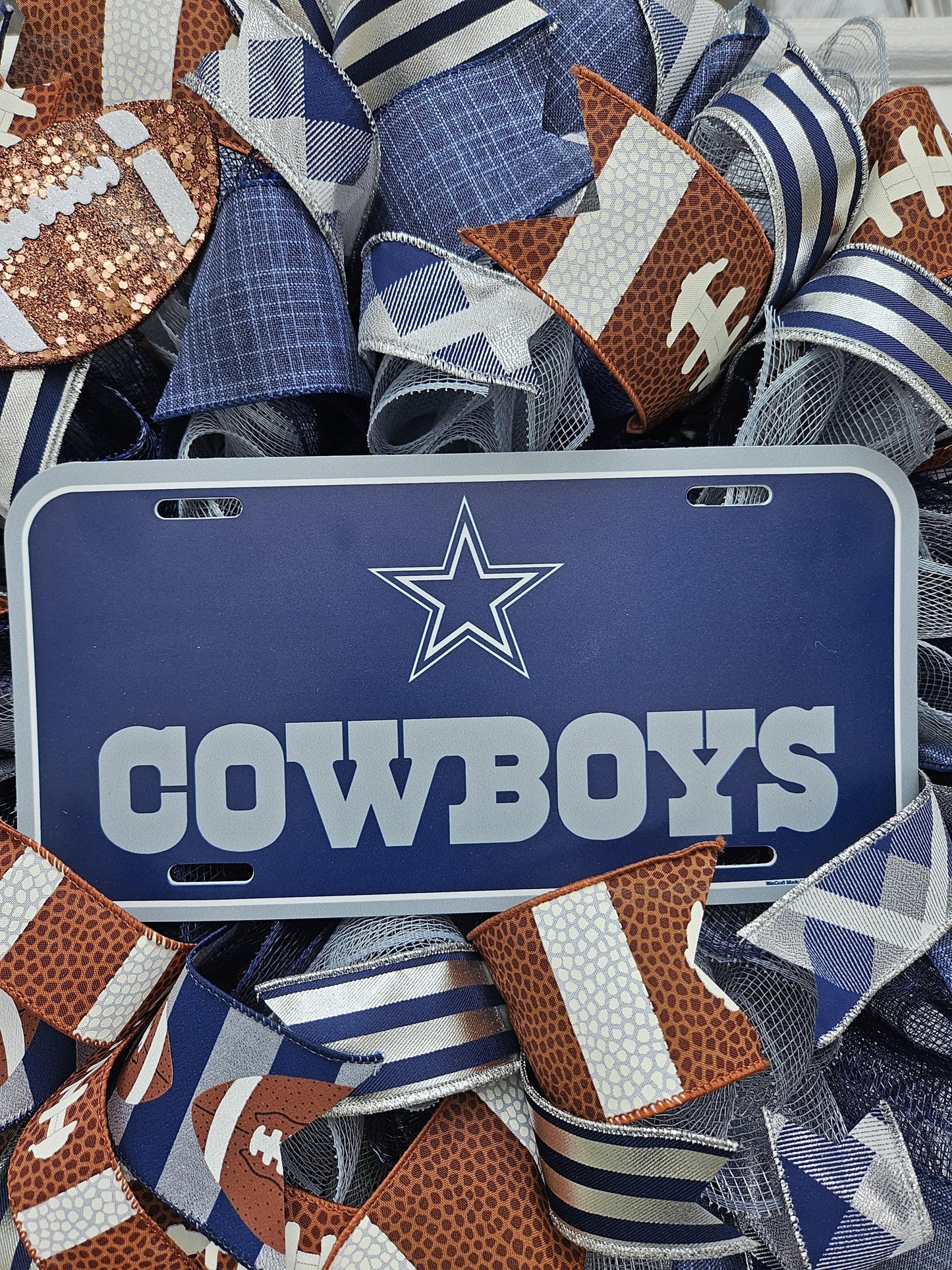 Dallas Cowboys Wreath, Football Lover, Front Door Decor, Man Cave