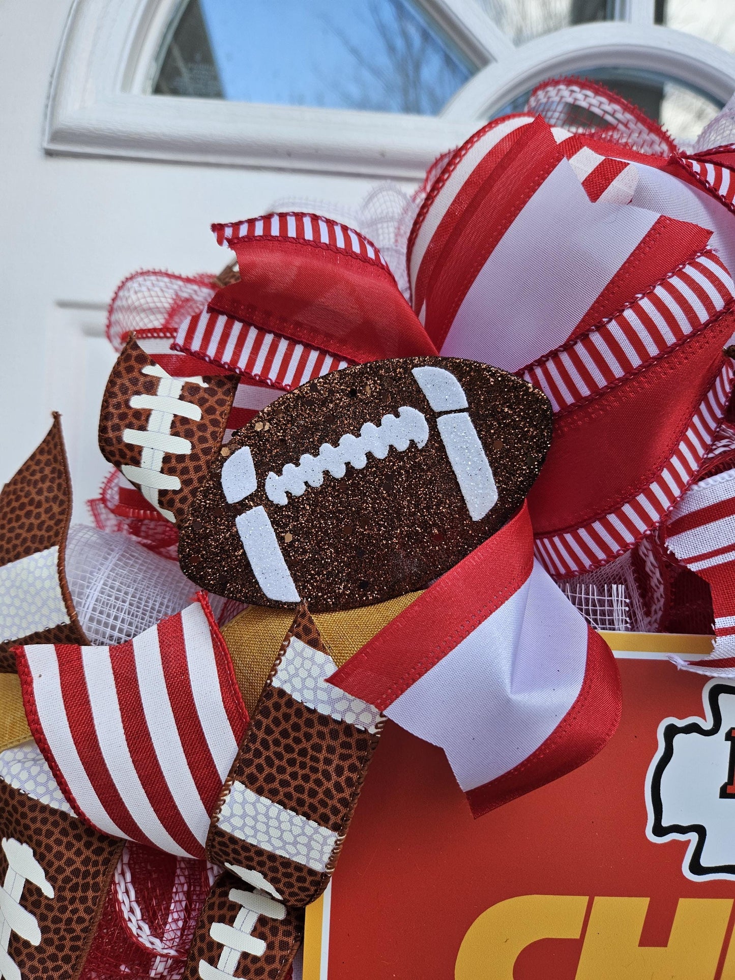 Kansas City Chiefs Wreath, Football Lover, Front Door Decor, Man Cave