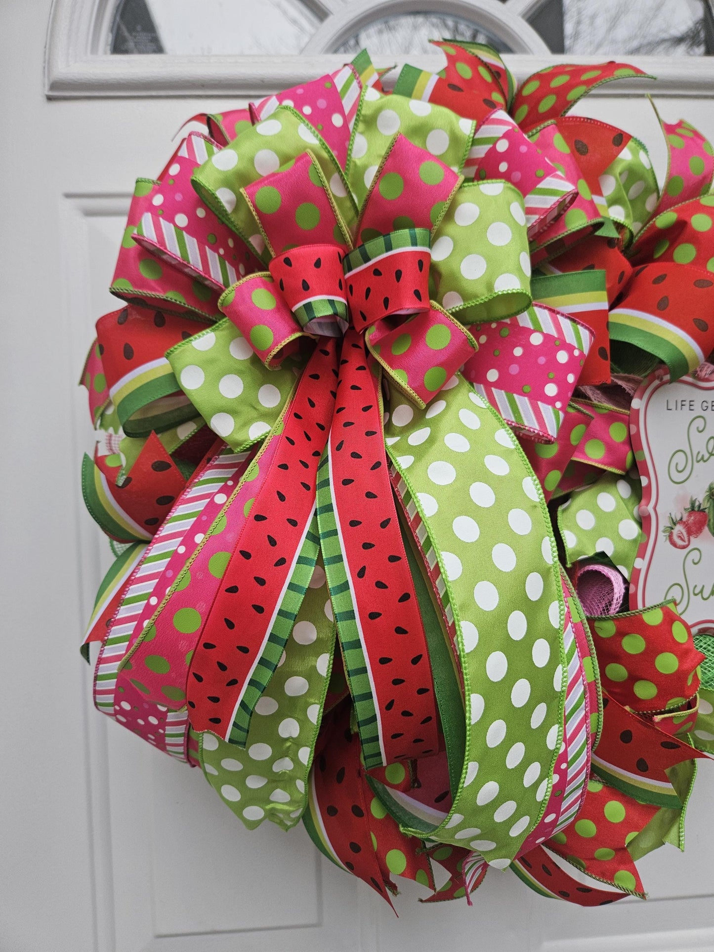 Watermelon Wreath, Life Gets Sweeter in the Summer, Summer Wreath, Cute Wreath, Welcome Wreath, Welcome Summer Wreath