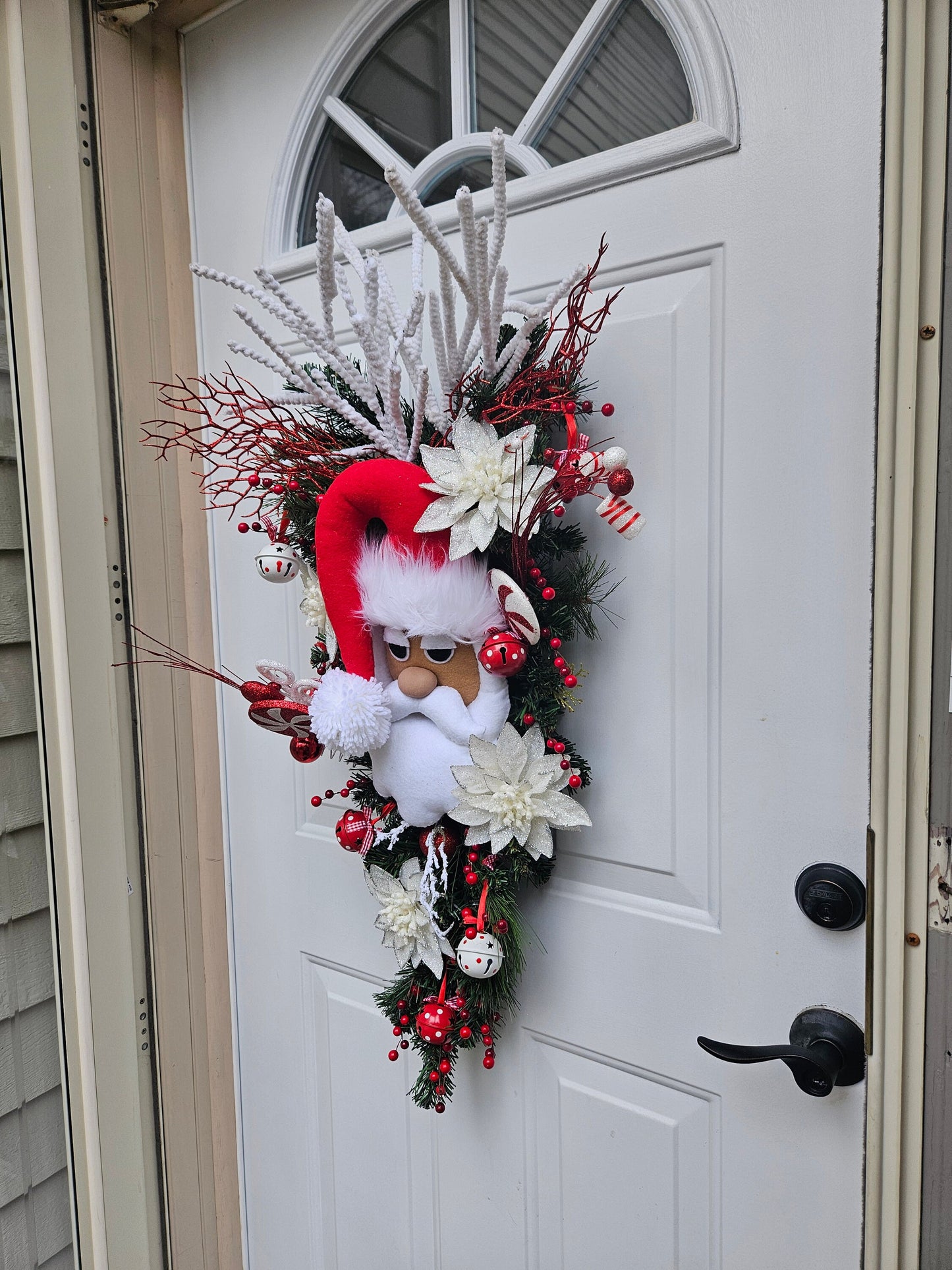 XL Christmas Swag with Jolly Santa and Festive Flair