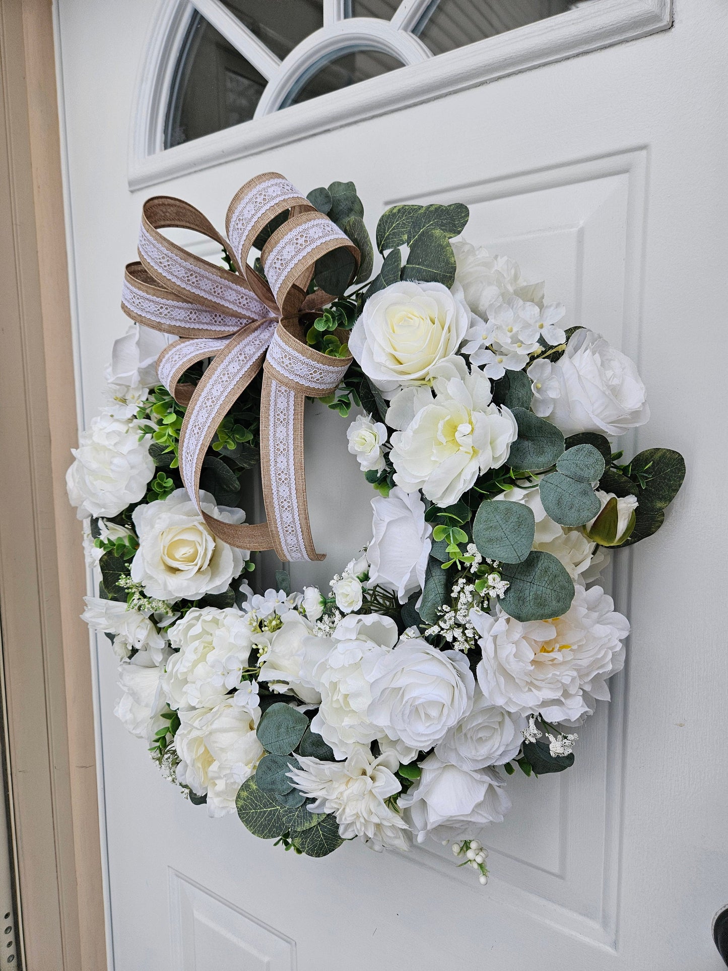White Floral Wreath