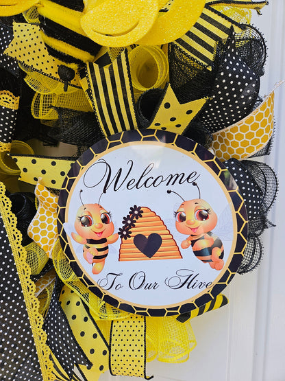 Welcome To Our Hive Wreath