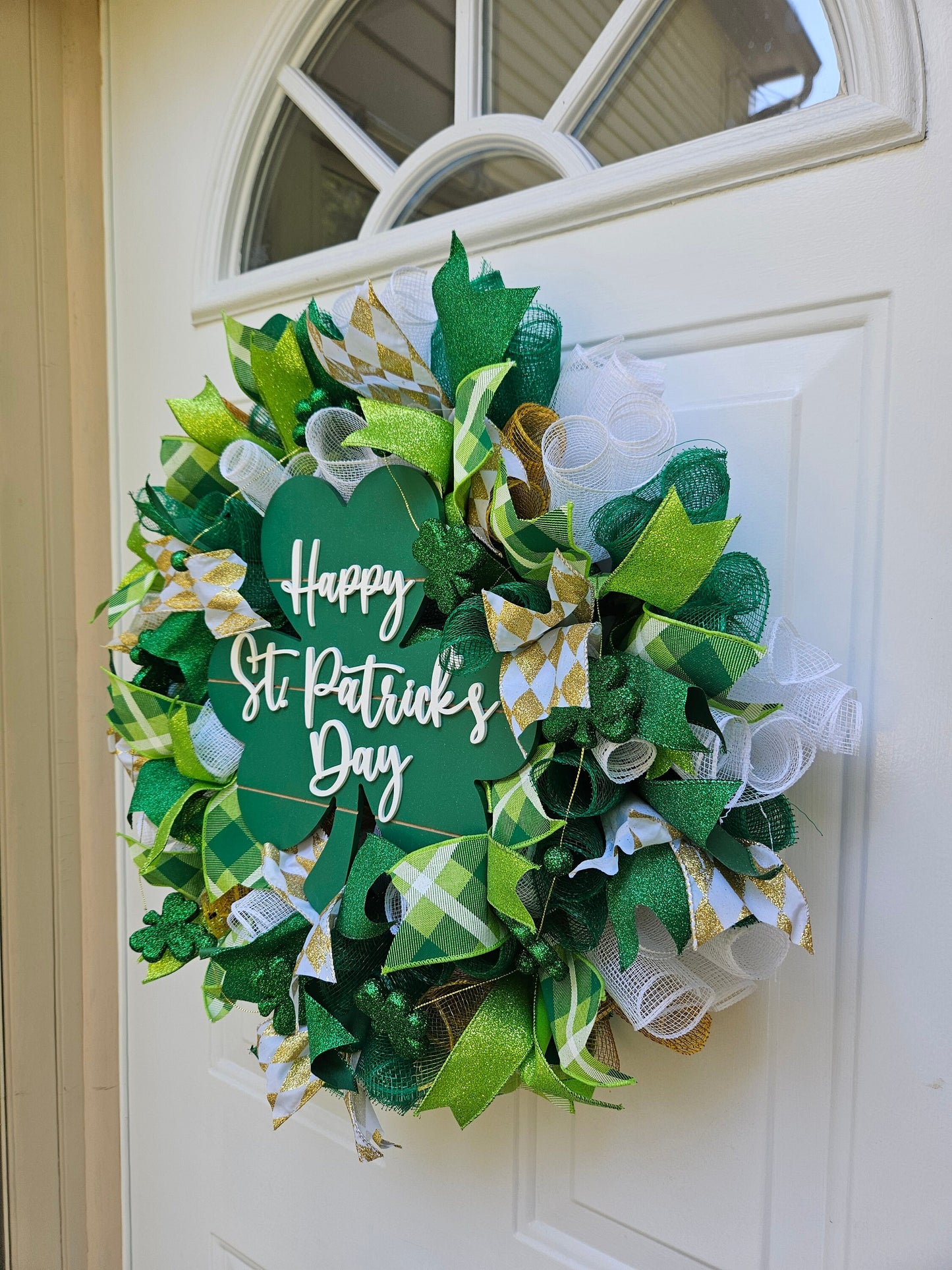 St Patrick's Day Wreath, Irish Wreath, Front Door Decor, Spring Wreath