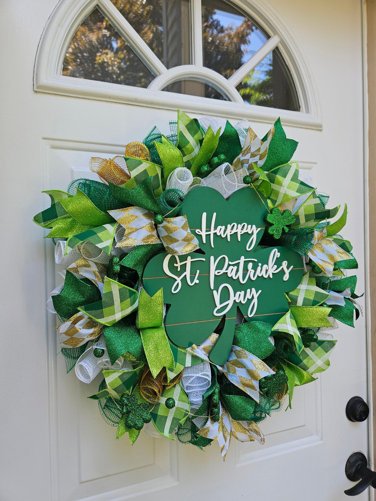 St Patrick's Day Wreath, Irish Wreath, Front Door Decor, Spring Wreath