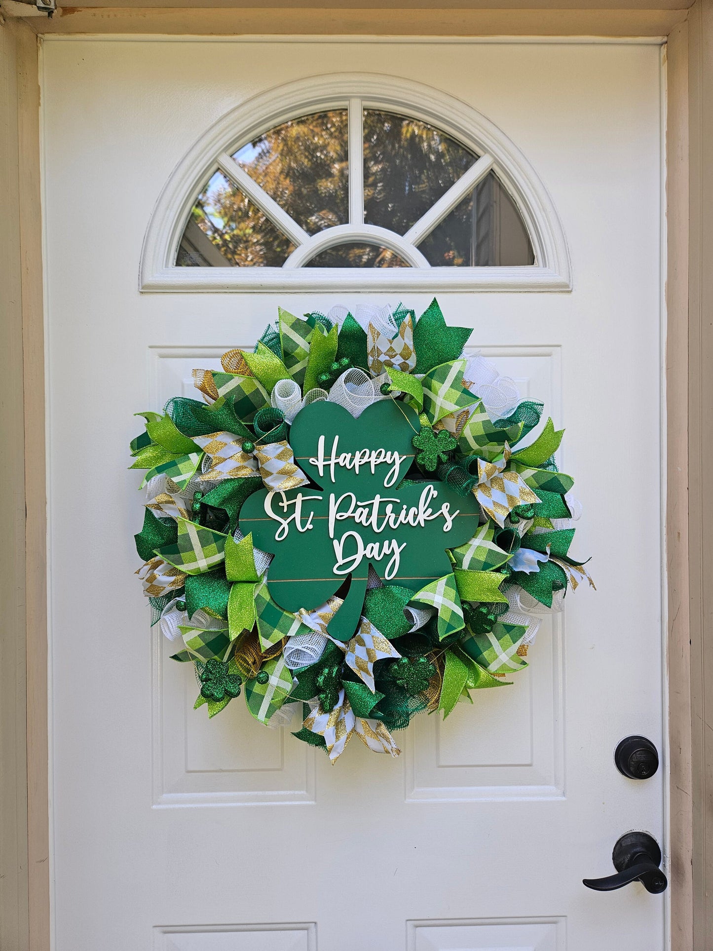 St Patrick's Day Wreath, Irish Wreath, Front Door Decor, Spring Wreath