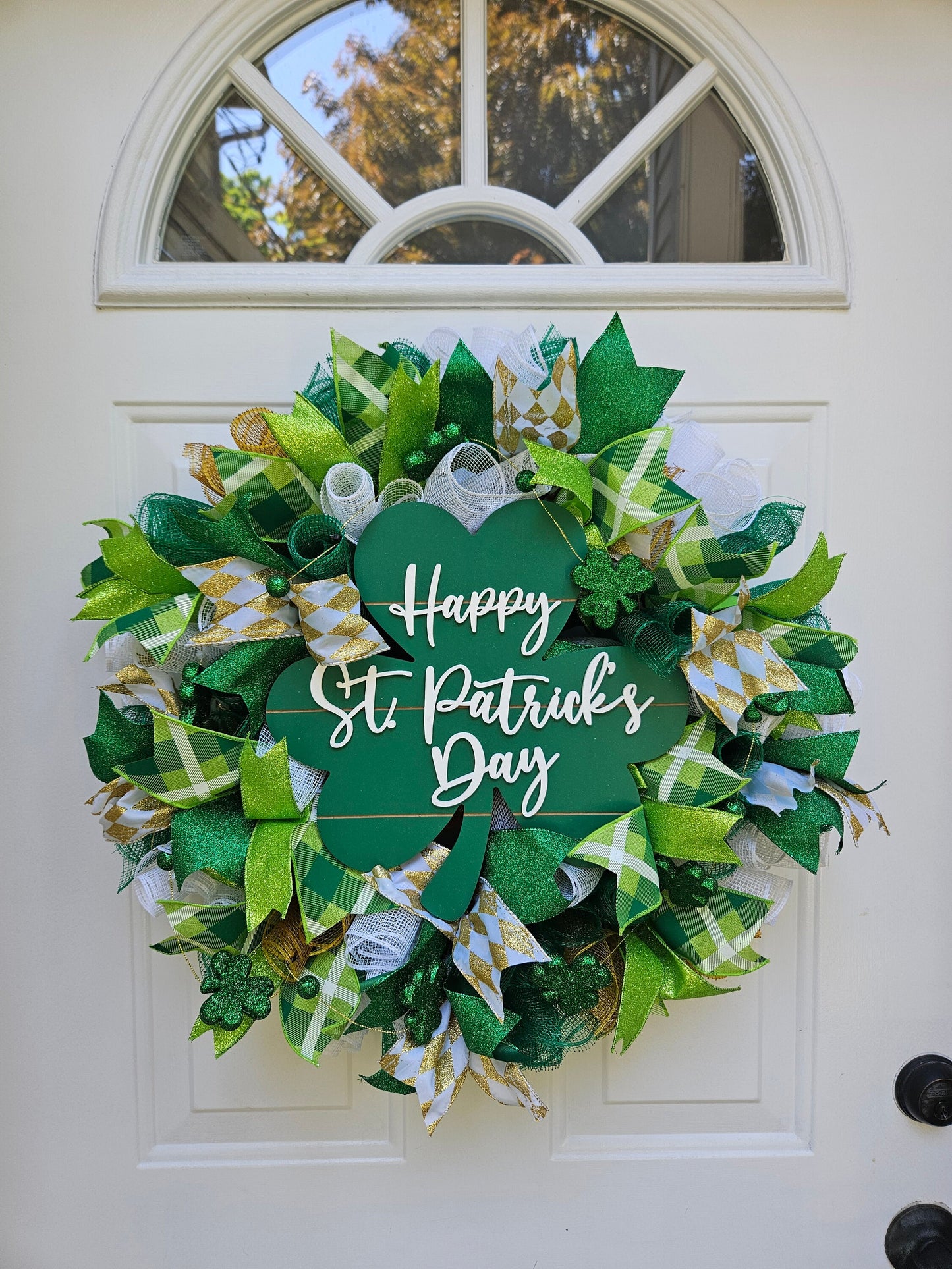 St Patrick's Day Wreath, Irish Wreath, Front Door Decor, Spring Wreath