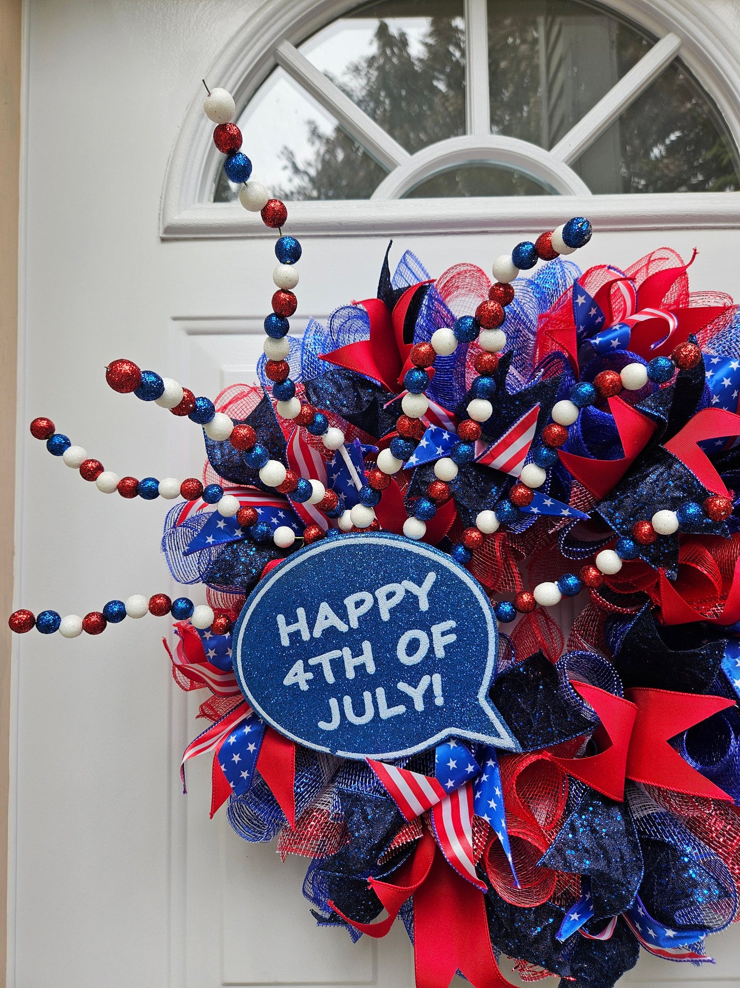 Fourth of July Wreath, 4th of July Wreath, Summer Wreath, Red White and Blue, American Flag