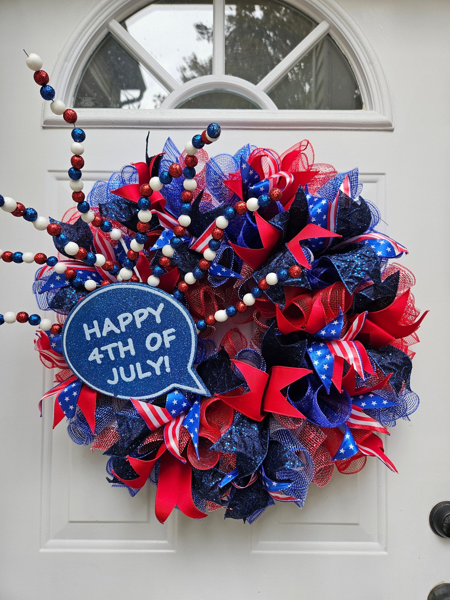 Fourth of July Wreath, 4th of July Wreath, Summer Wreath, Red White and Blue, American Flag