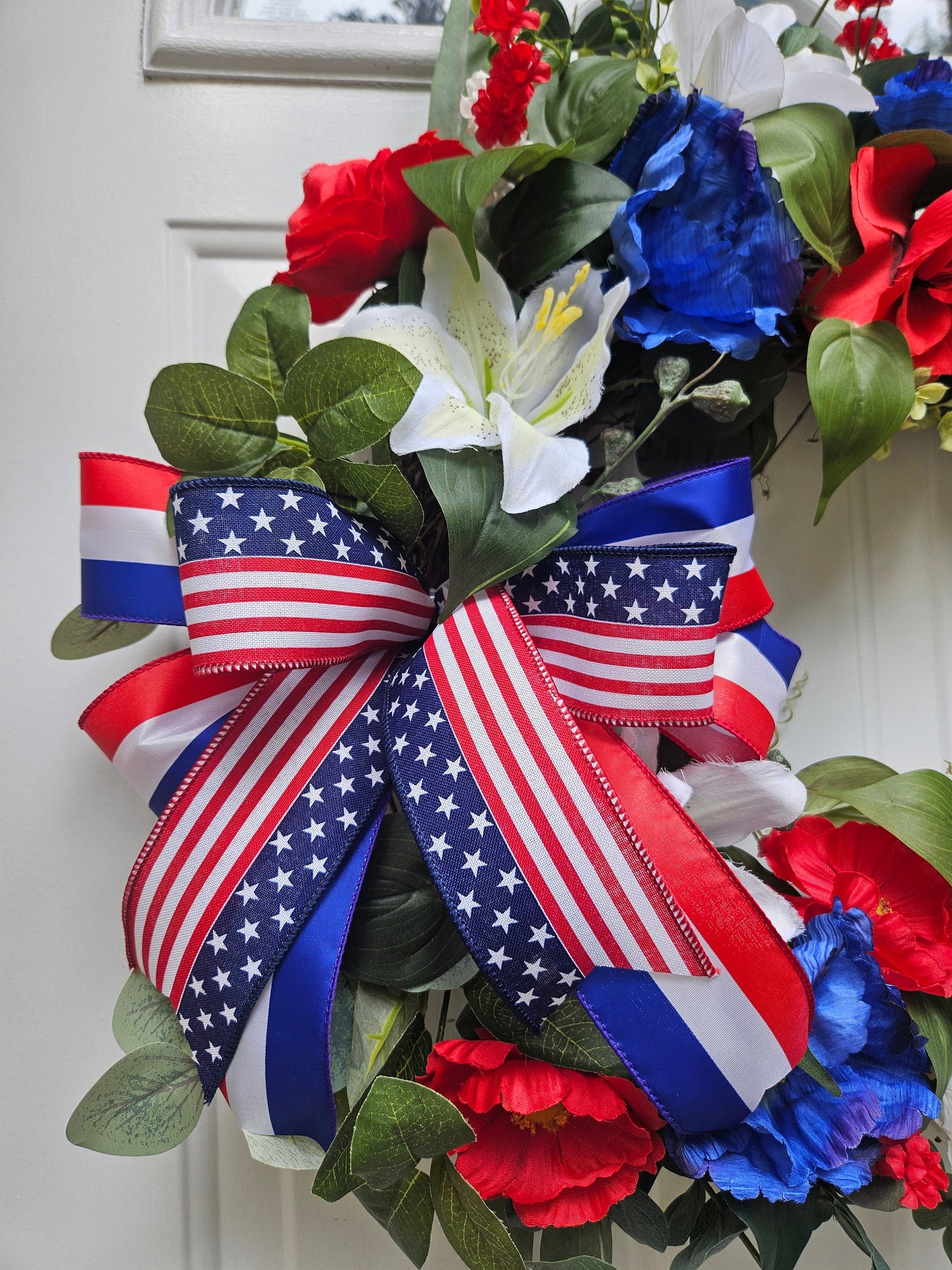 Fourth of July Wreath, 4th of July Wreath, Summer Wreath, Red White and Blue, Patriotic Wreath, Labor Day, Memorial Day