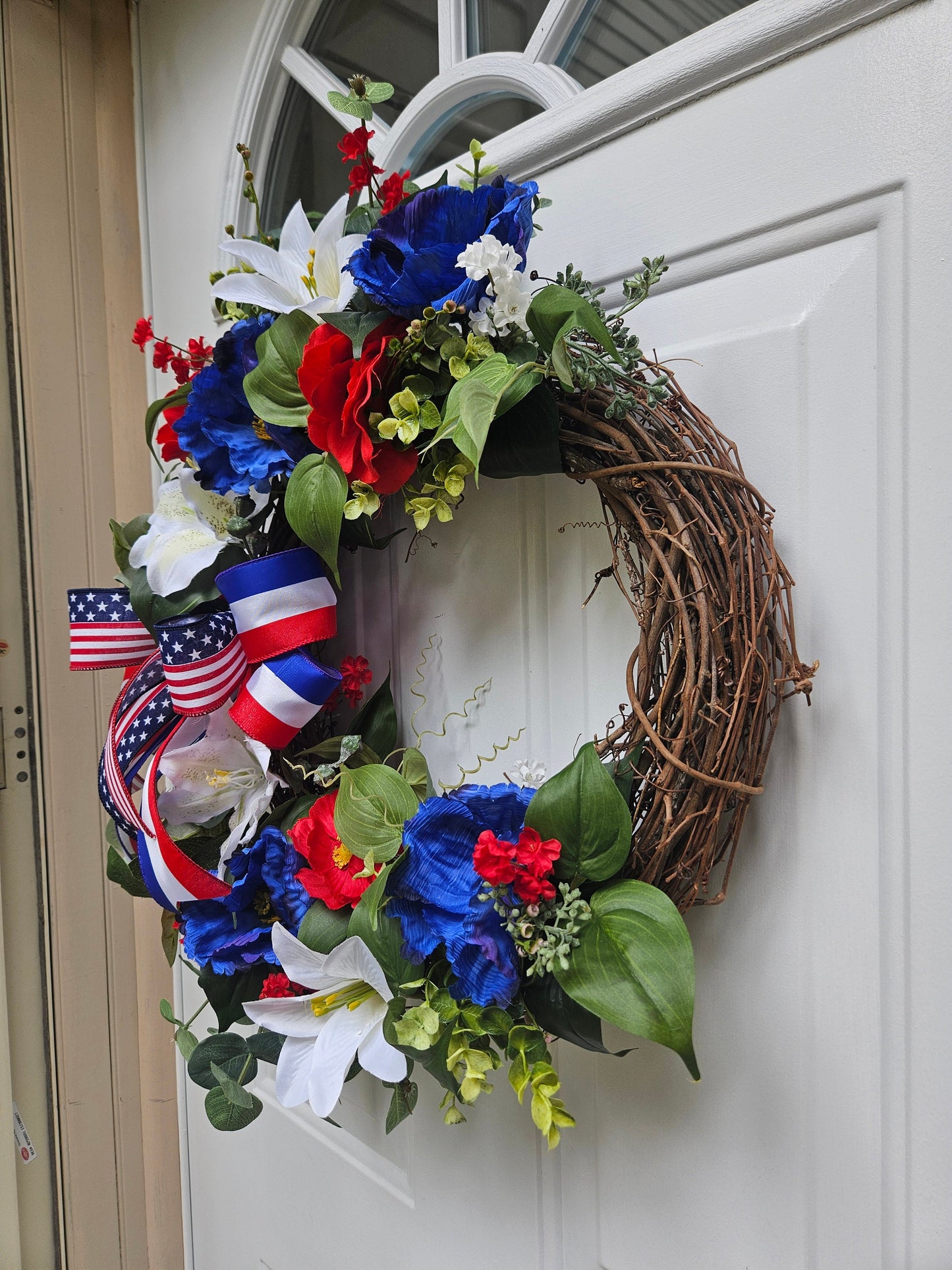 Fourth of July Wreath, 4th of July Wreath, Summer Wreath, Red White and Blue, Patriotic Wreath, Labor Day, Memorial Day