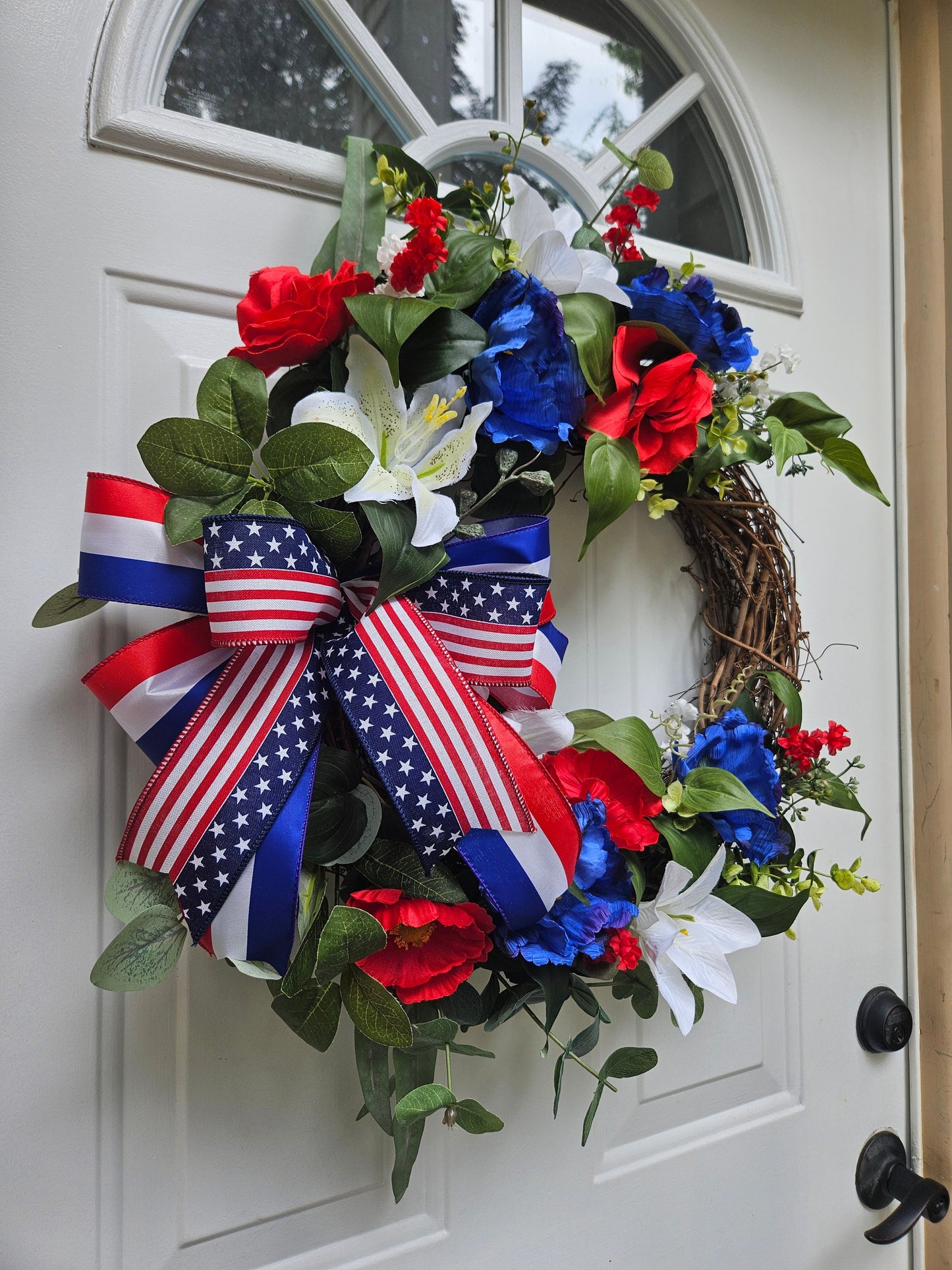 Fourth of July Wreath, 4th of July Wreath, Summer Wreath, Red White and Blue, Patriotic Wreath, Labor Day, Memorial Day