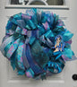 Mermaid Wreath, Under the Sea, Wreath for Little Girl, Teal Wreath, Ocean Wreath