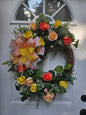 Summer Rose Floral Wreath