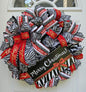 Merry Christmas Zebra Print Wreath