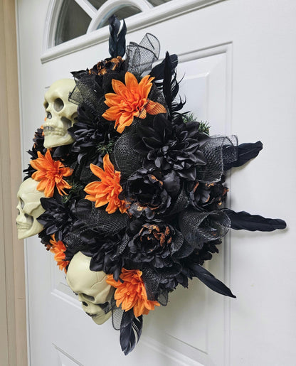 Halloween Skull Wreath