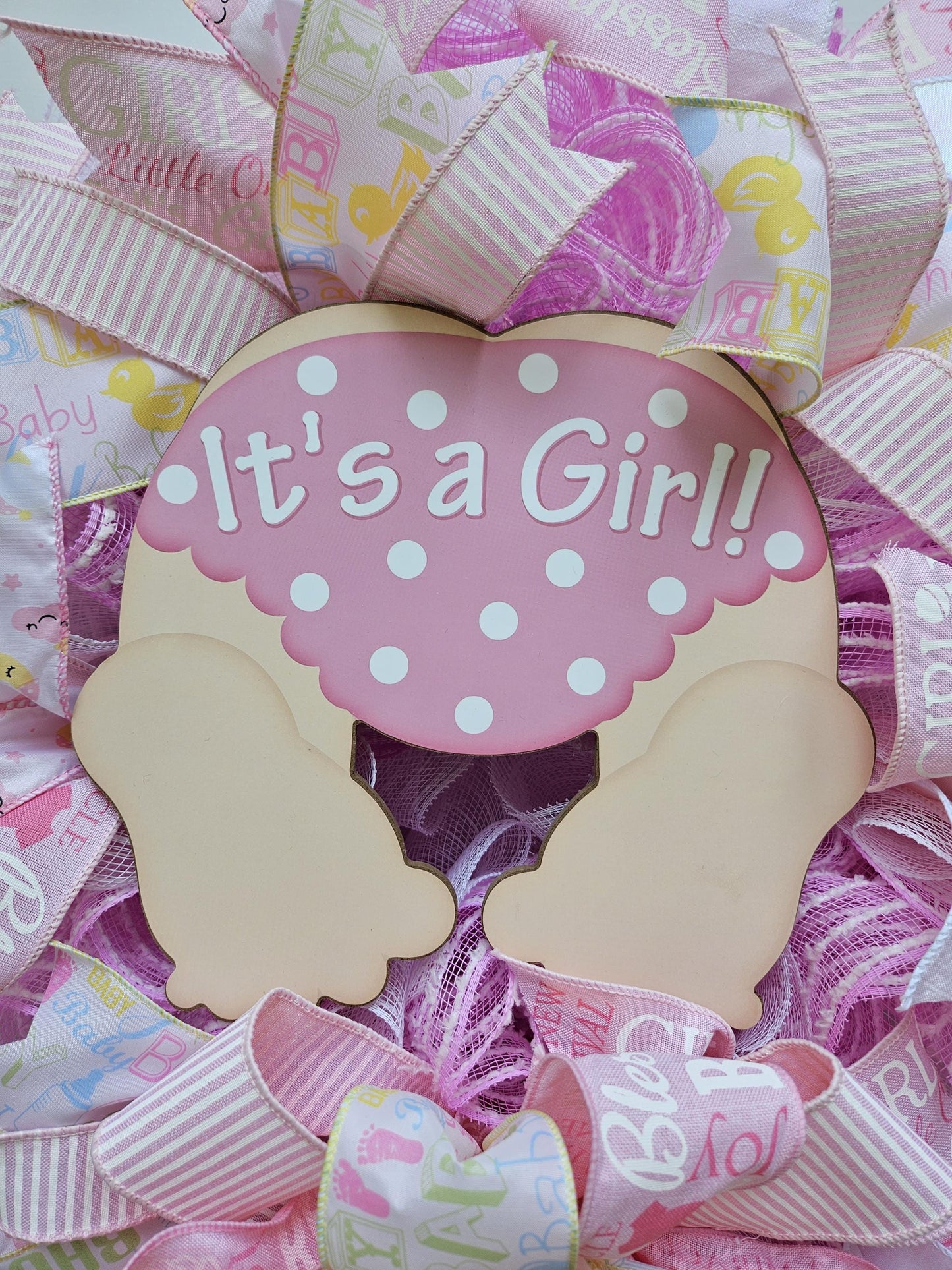 It's A Girl Wreath, Baby Girl Gift, Welcome Baby, Baby Shower, Newborn