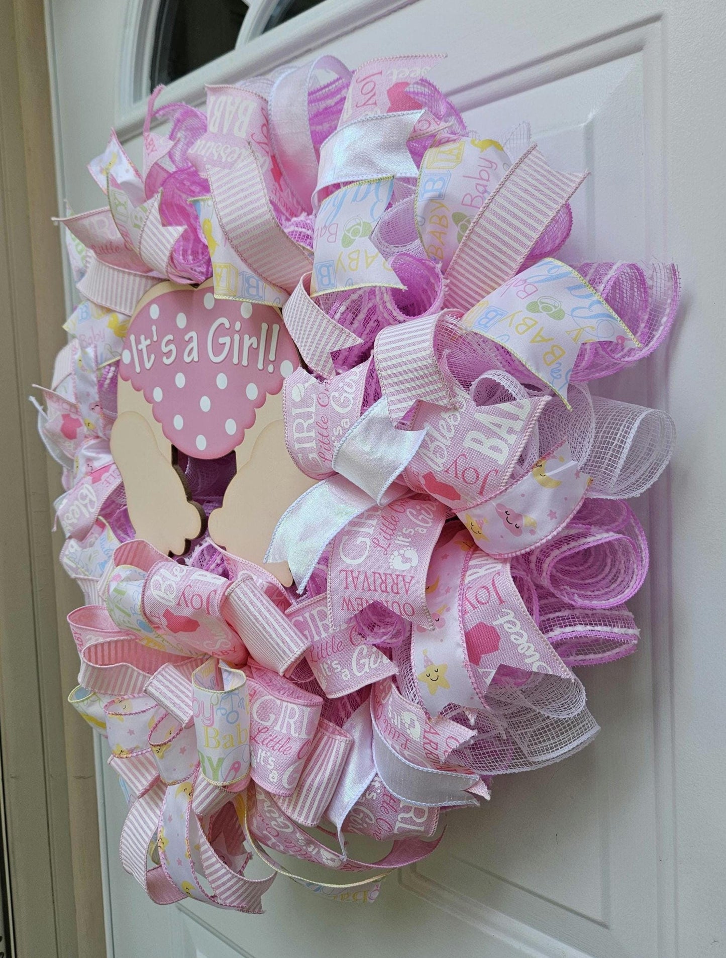 It's A Girl Wreath, Baby Girl Gift, Welcome Baby, Baby Shower, Newborn