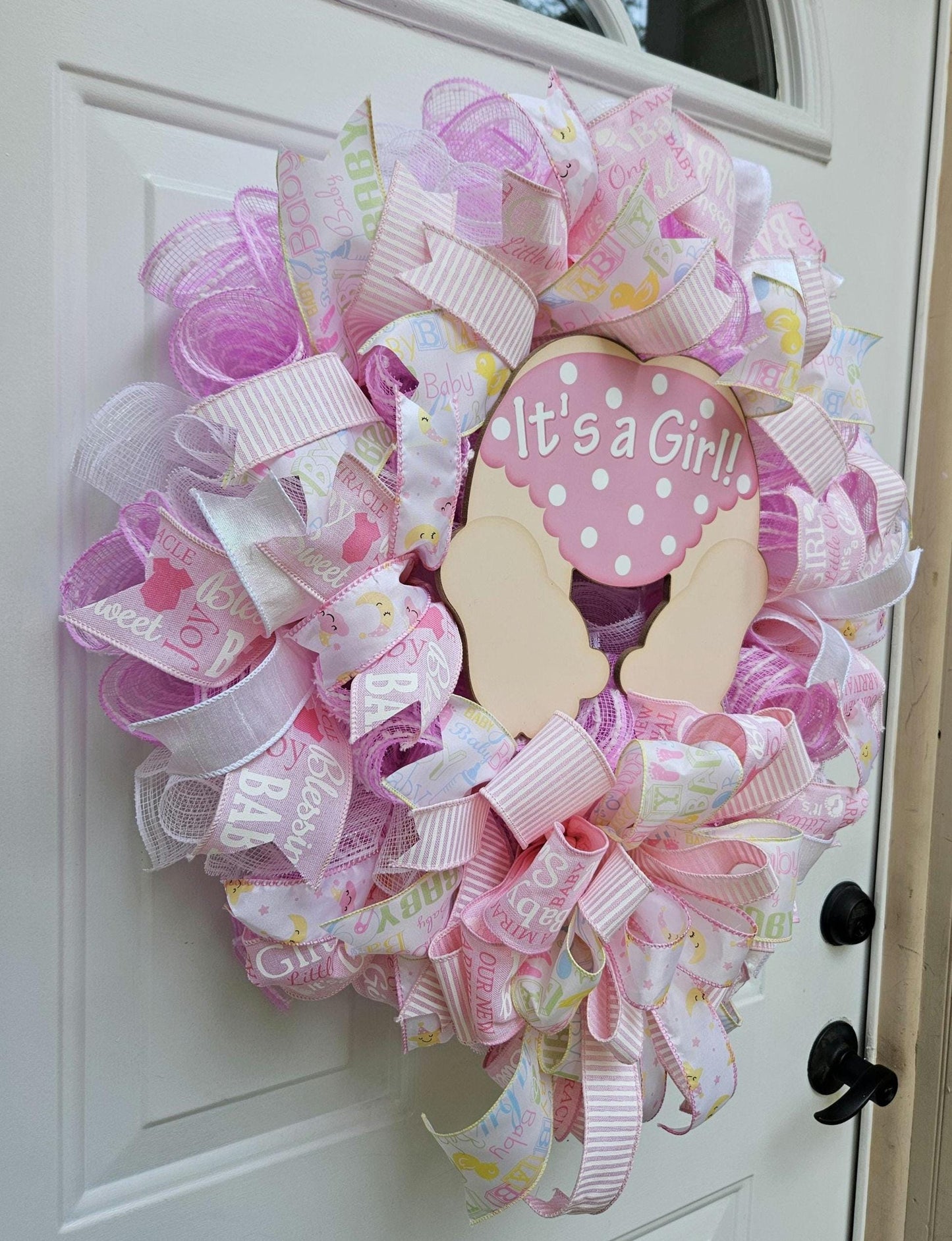 It's A Girl Wreath, Baby Girl Gift, Welcome Baby, Baby Shower, Newborn