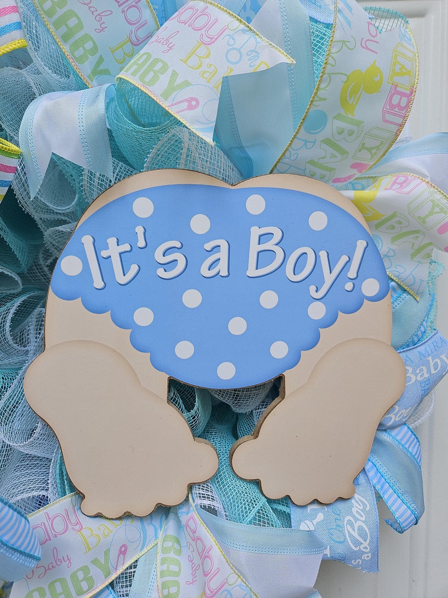 It's A Boy Wreath, Baby Boy Gift, Welcome Baby, Baby Shower, Newborn