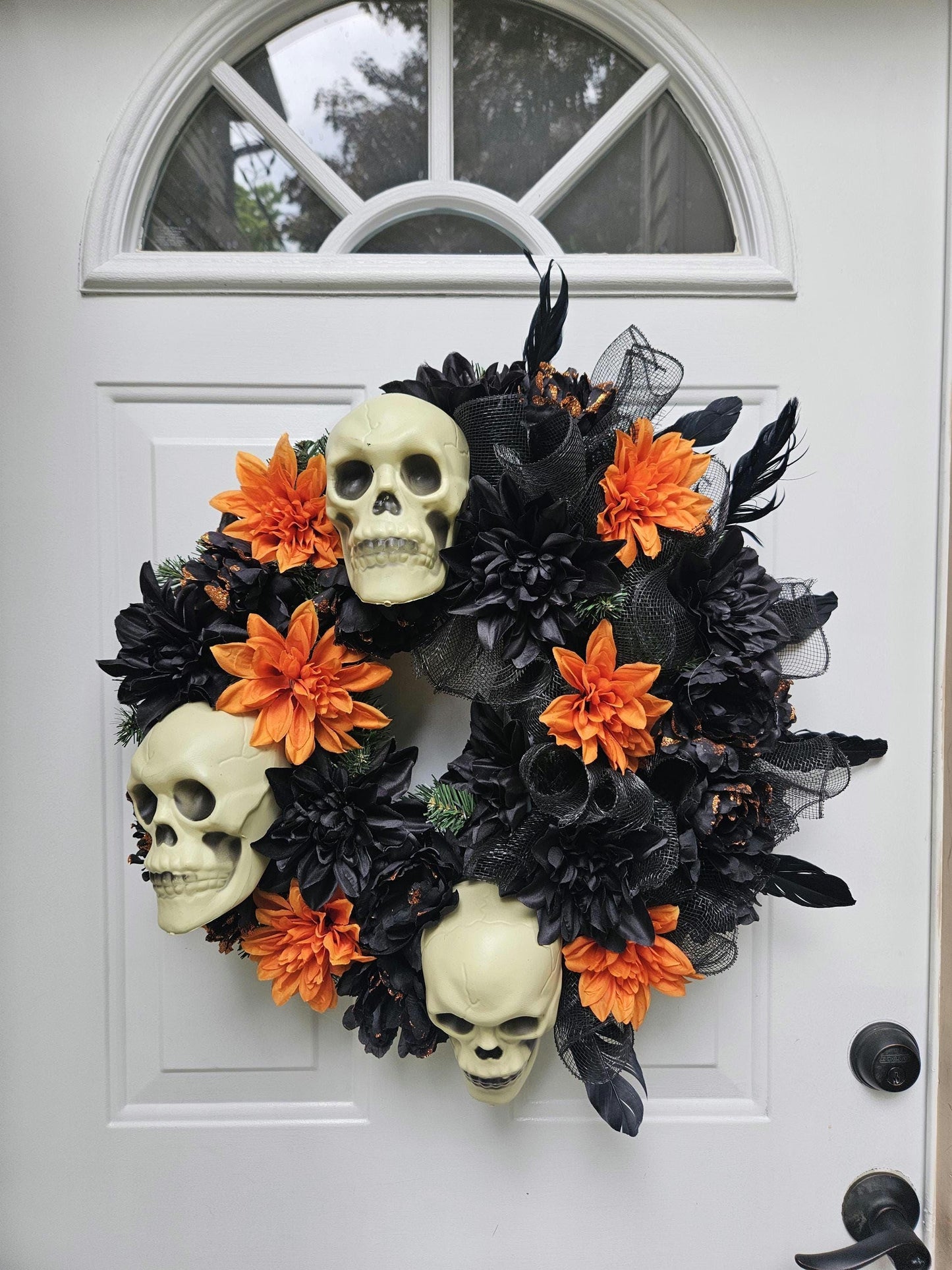 Halloween Skull Wreath