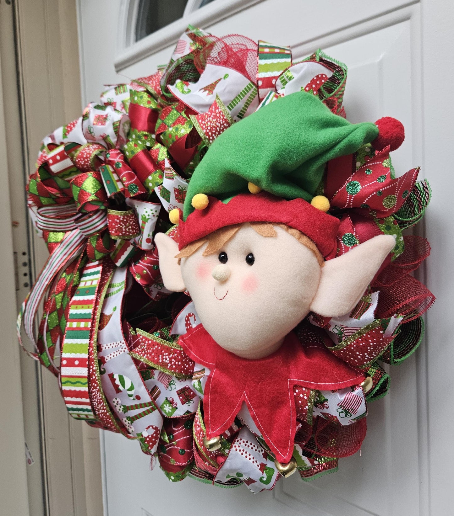 Merry Christmas Elf Wreath