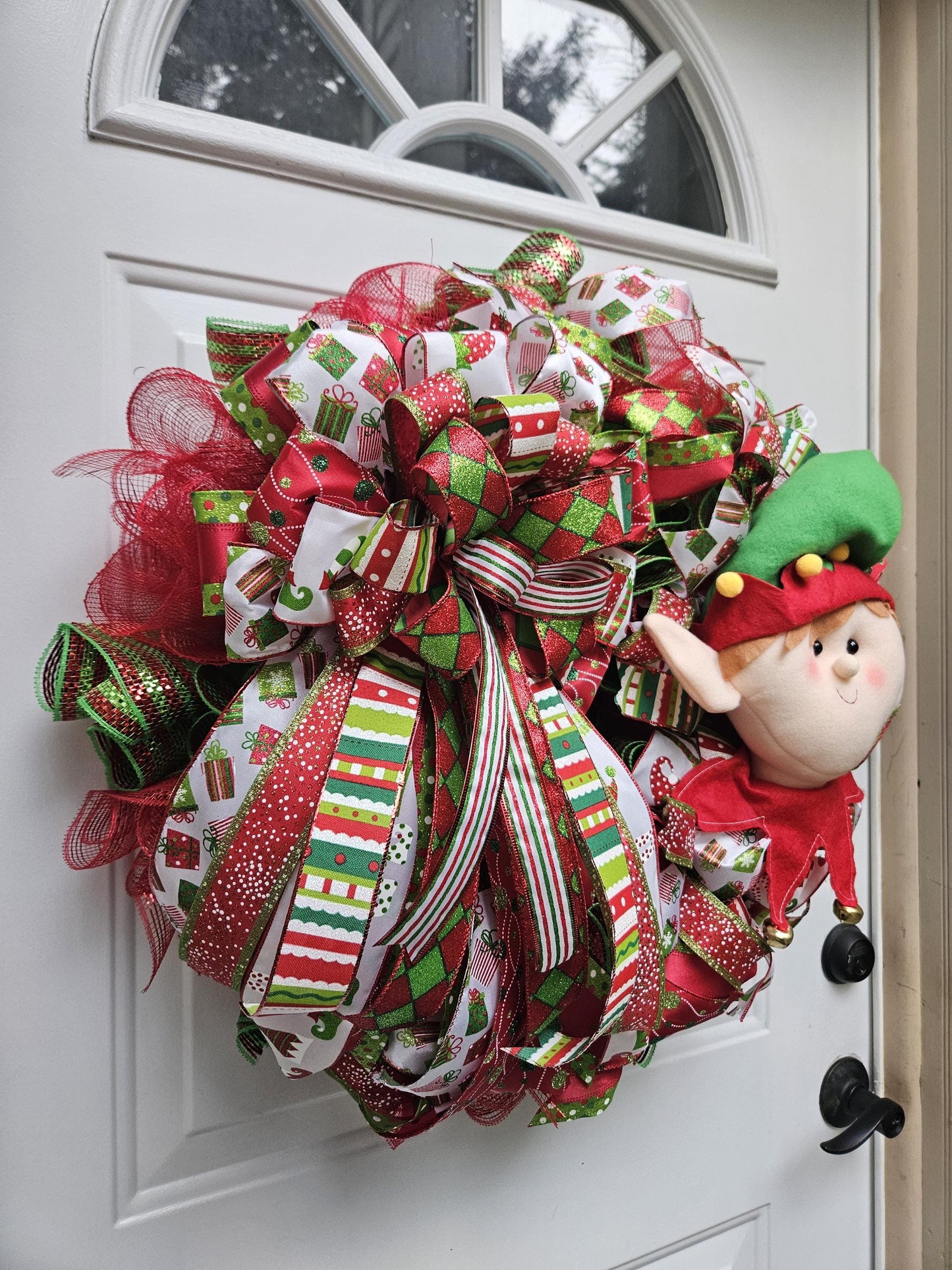 Merry Christmas Elf Wreath