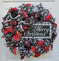 Merry Christmas Buffalo Check Wreath
