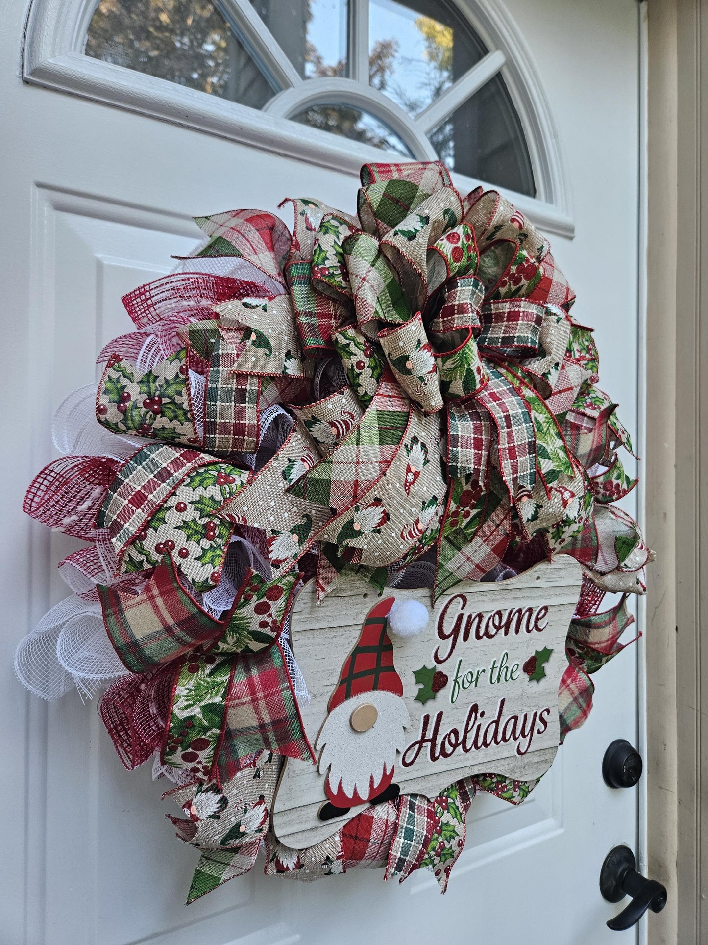 Christmas Gnome Wreath, Holiday Gnome Wreath, Gnome For The Holidays, Gnome Wreath, Gift For Gnome Lover