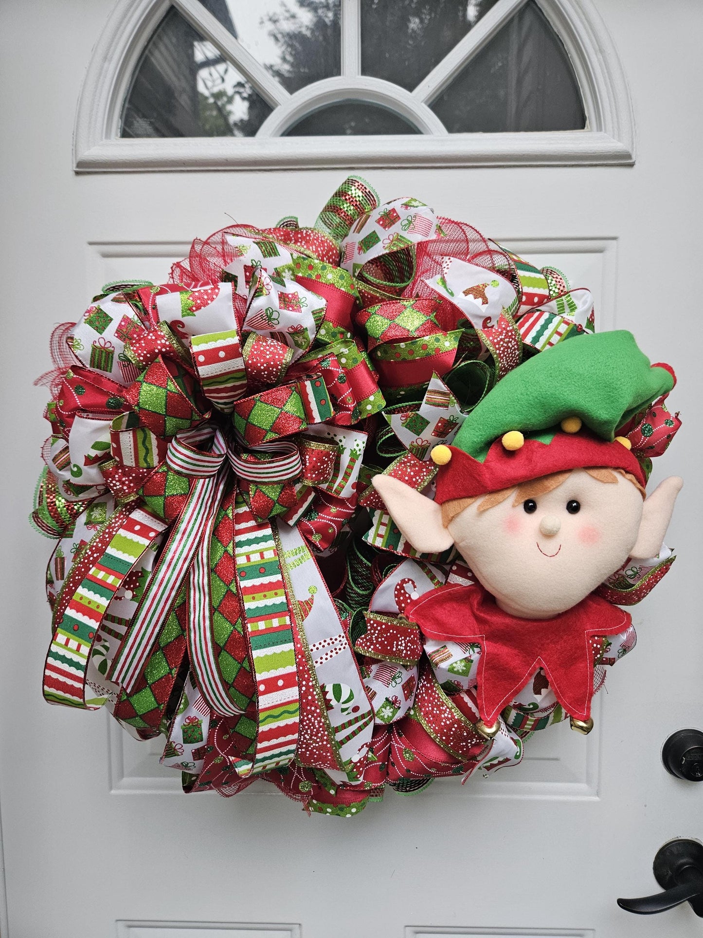 Merry Christmas Elf Wreath