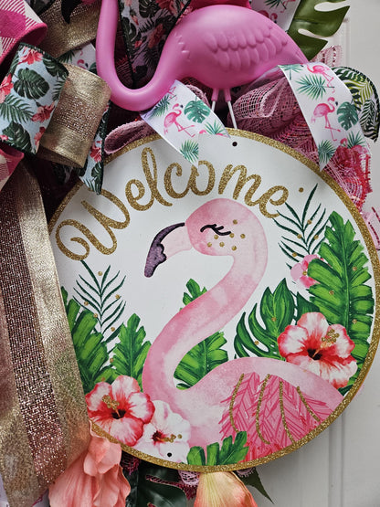 Flamingo Wreath