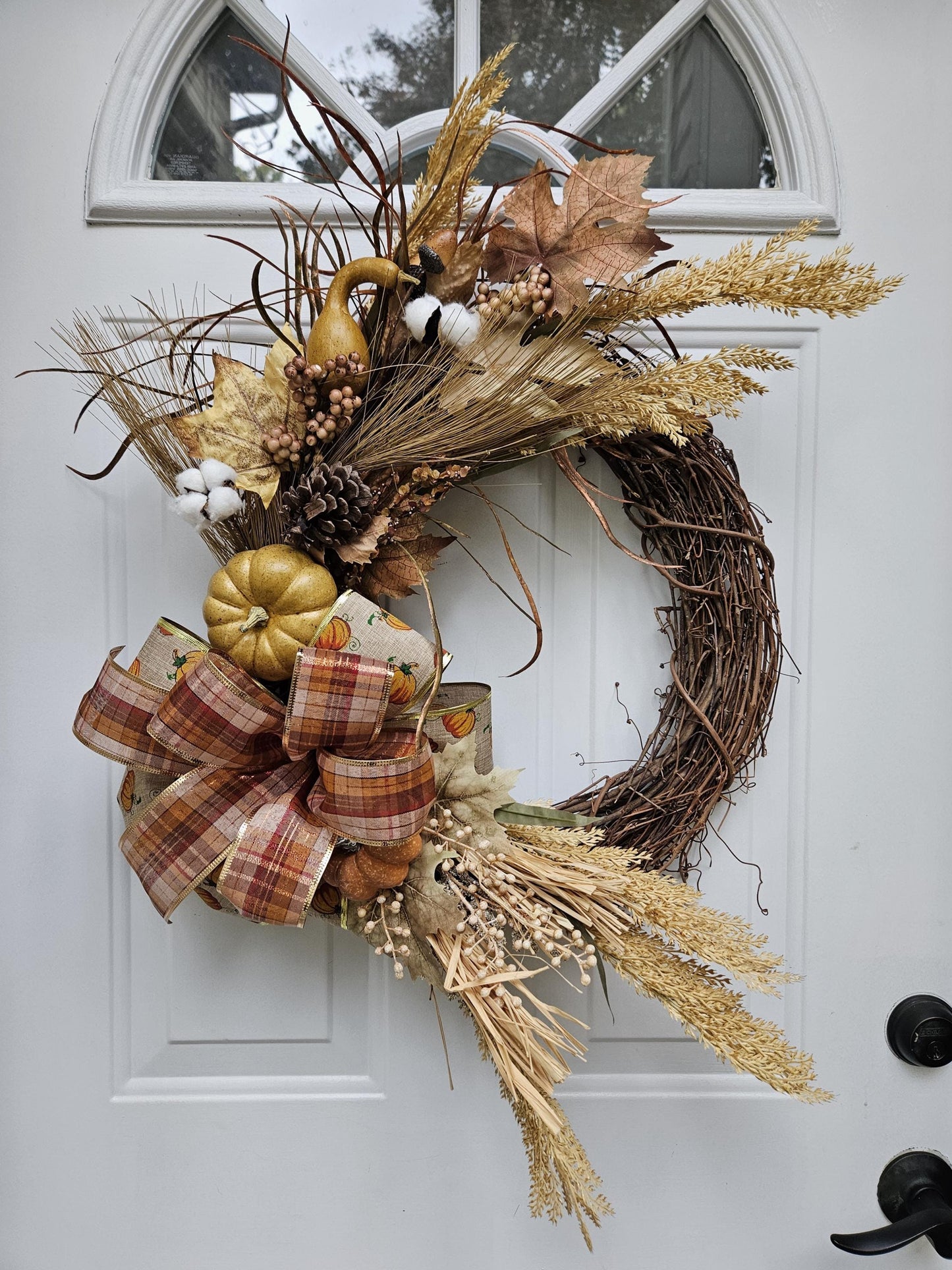 Fall Floral Wreath, Autumn Floral Decor, Thanksgiving Decor