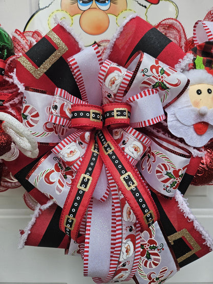 Cute Santa Door Hanger Wreath