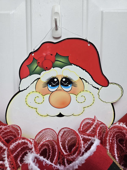 Cute Santa Door Hanger Wreath