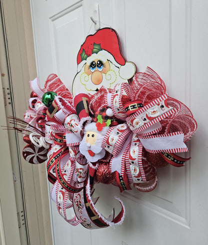 Cute Santa Door Hanger Wreath