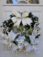 Cream Christmas Present Evergreen Wreath