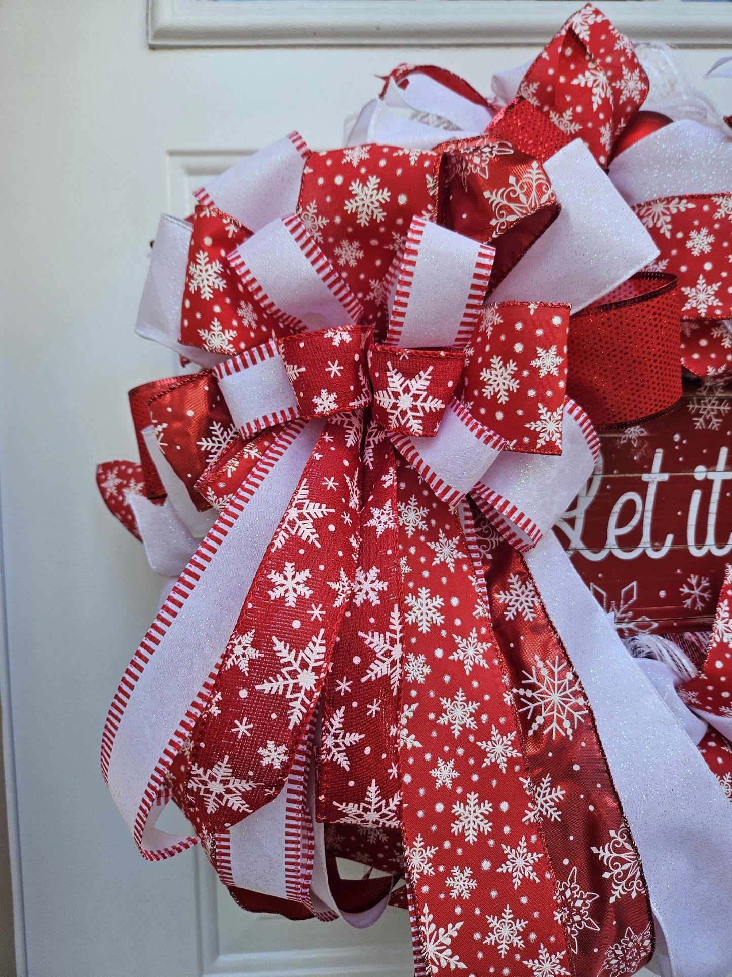Let It Snow Wreath in Red