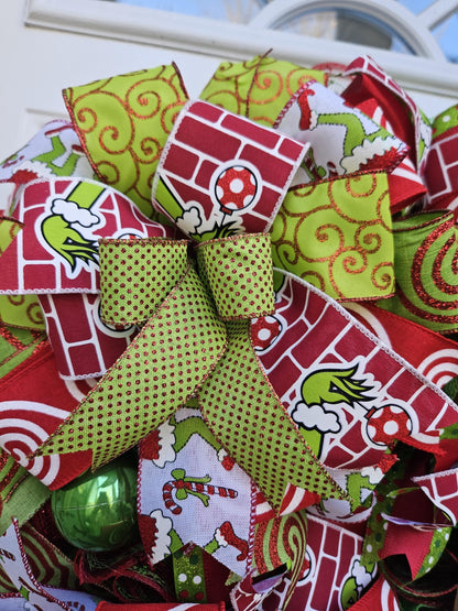 You're A Mean One, Christmas Grinch Wreath, Green Monster Wreath, Christmas Wreath