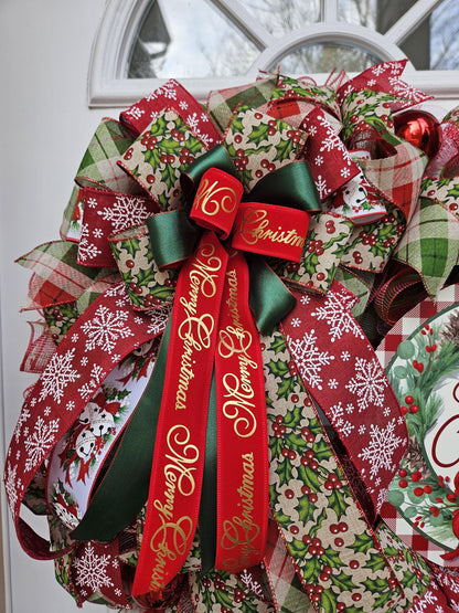Large Merry Christmas Wreath