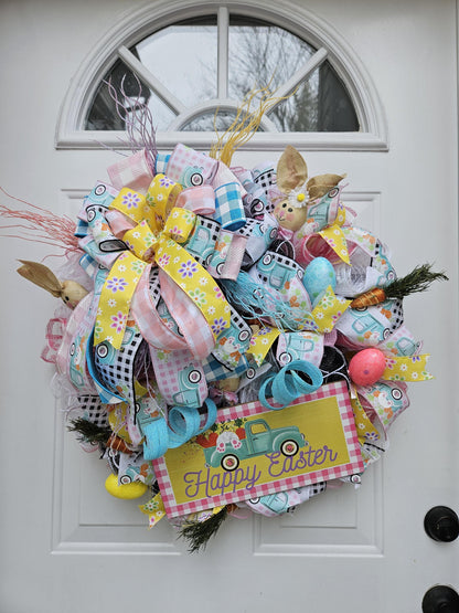 Easter Wreath, Spring Wreath, Easter Bunny Wreath, Easter Decoration