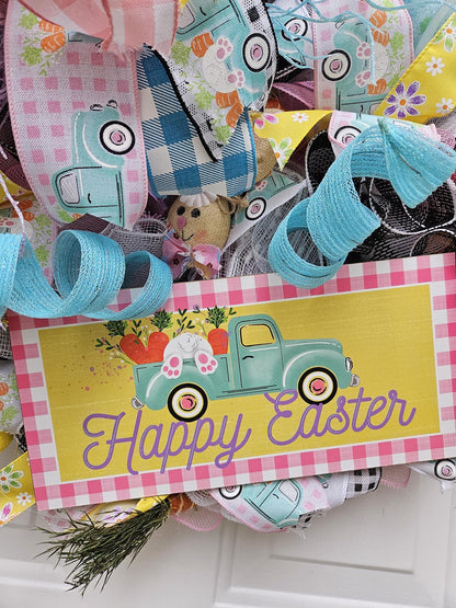 Easter Wreath, Spring Wreath, Easter Bunny Wreath, Easter Decoration