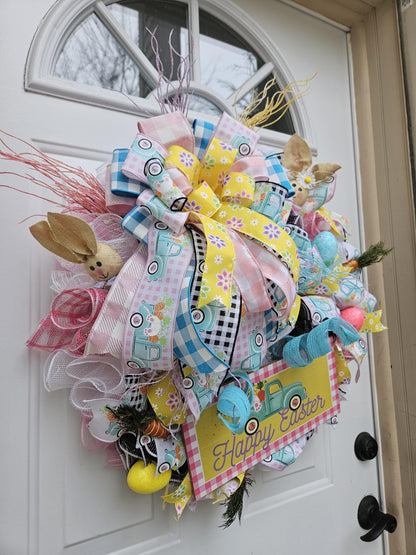 Easter Wreath, Spring Wreath, Easter Bunny Wreath, Easter Decoration