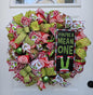 You're A Mean One, Christmas Grinch Wreath, Green Monster Wreath, Christmas Wreath
