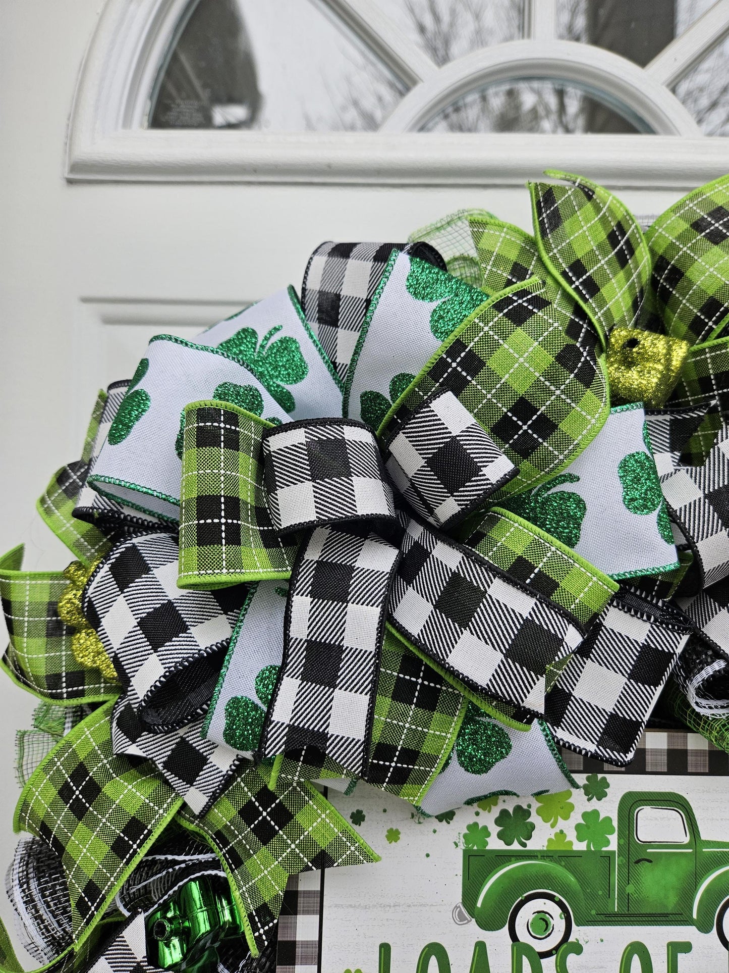 St Patrick's Day Wreath, Irish Wreath, Welcome Wreath, Loads of Luck, Front Door Decor, Spring Wreath