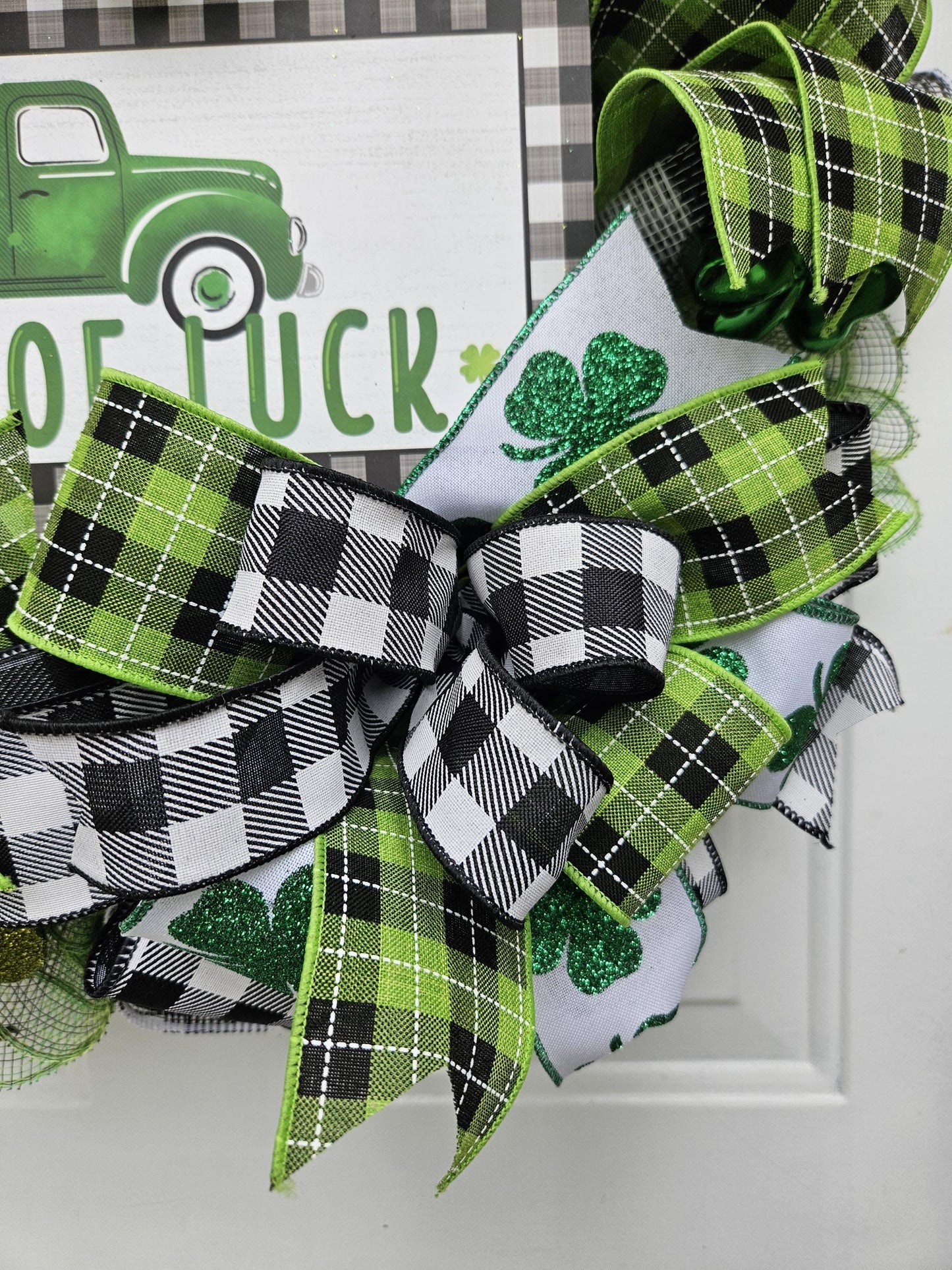 St Patrick's Day Wreath, Irish Wreath, Welcome Wreath, Loads of Luck, Front Door Decor, Spring Wreath